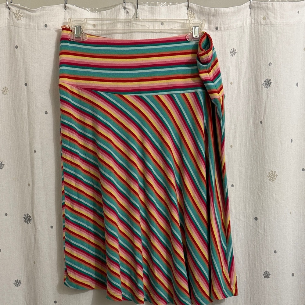 H&M  Aughts Asymmetrical Striped Skirt